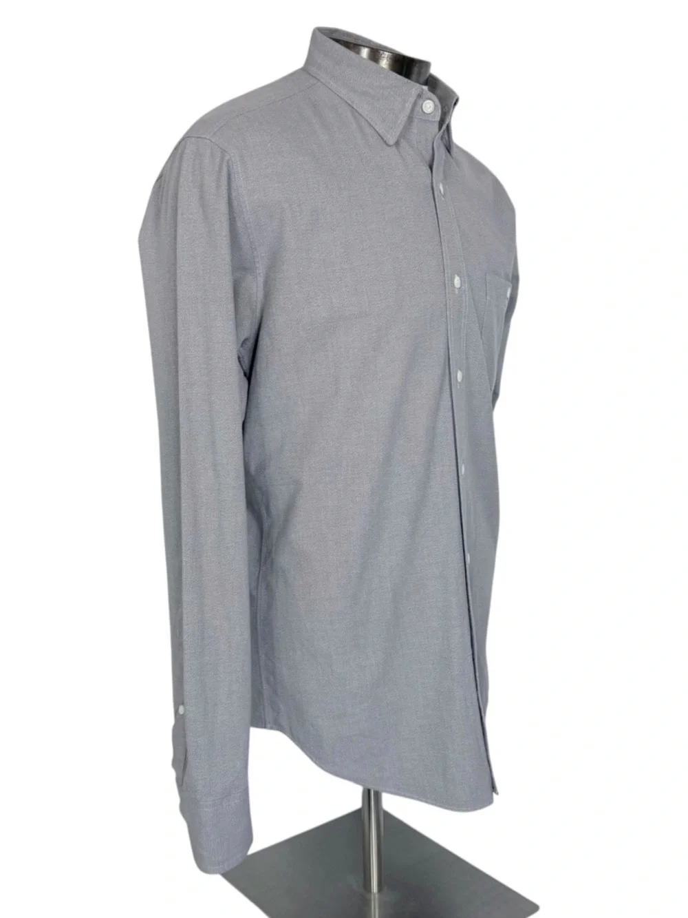 J.Crew Mens M Gray Oxford Shirt Classic Button Down Cotton Long Sleeve Pocket
